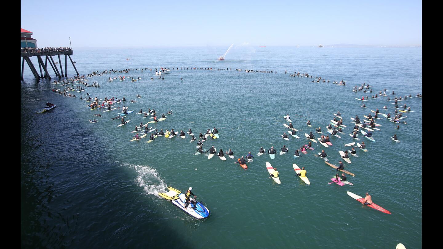 Memorial Paddle Out Ceremony for Sumo Sato