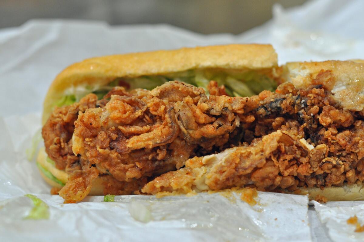 The oyster po'boy.