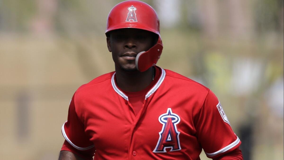 The Angels' Justin Upton was limited to only 10 plate appearances during spring training.