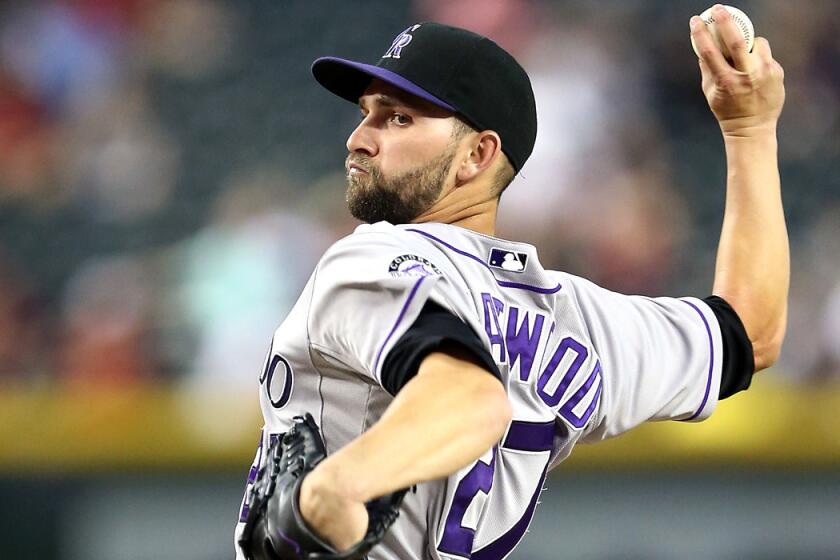 Rockies starting pitcher Tyler Chatwood is 1-0 with a 4.50 earned-run average in four starts this season.