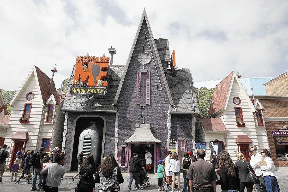 The Despicable Me Minion Mayhem attraction at Universal Studios Hollywood.