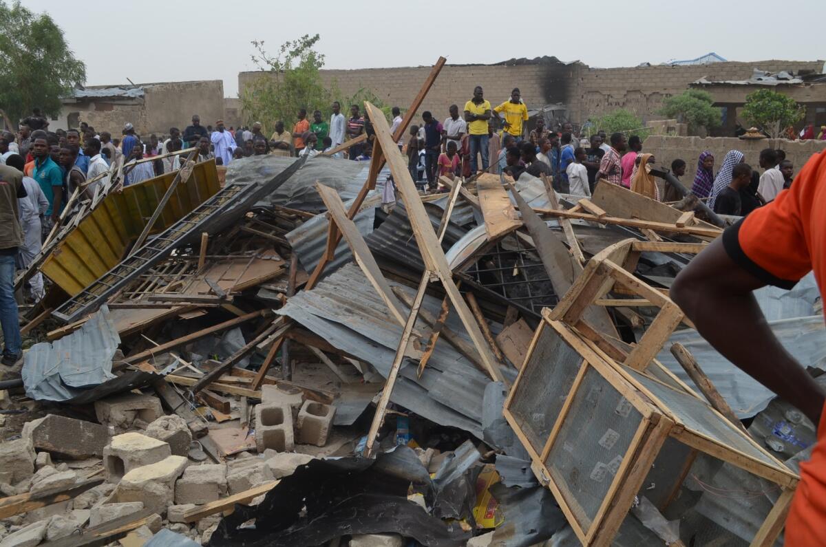 An attack on a military barracks holding captured militants was blamed on the Islamist Boko Haram group, which was behind this March 2 bombing that killed at least 35 people in Nigeria's restless northeastern city of Maiduguri.
