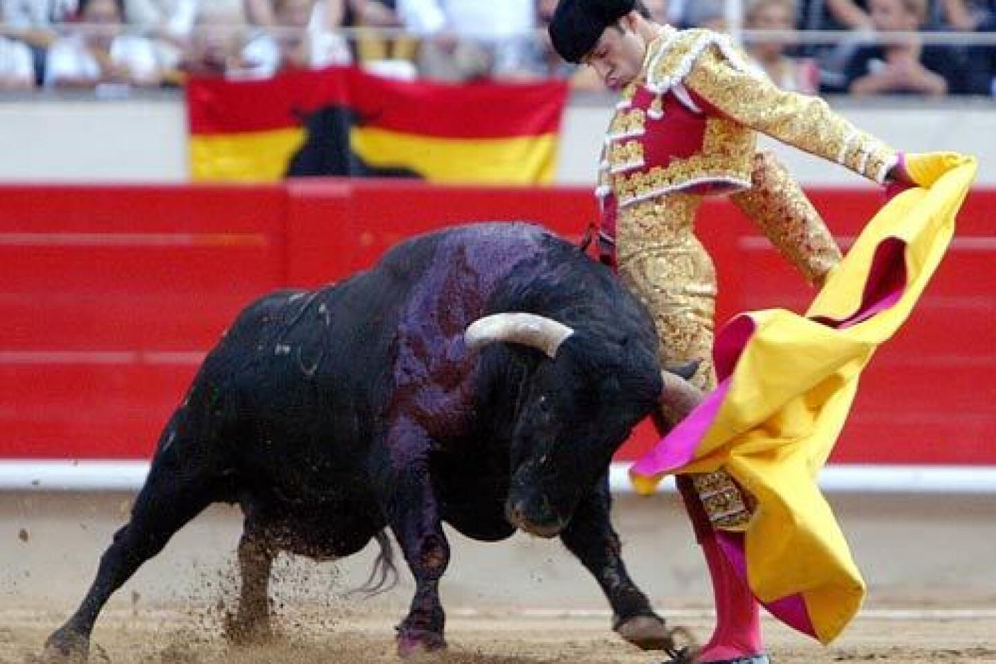 ?url=https%3A%2F%2Fcalifornia times brightspot.s3.amazonaws.com%2Fb9%2F93%2F9f1577b0ec5679c59f47ef3e7263%2Flat bull In Spain, bullfighting charges back to life - Los Angeles Times