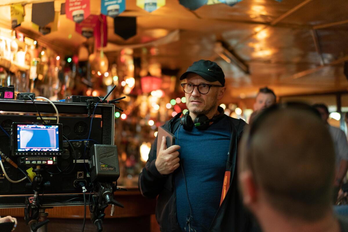 Director Lenny Abrahamson on the set of "Normal People."