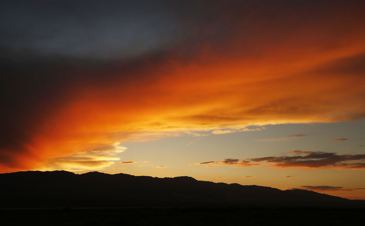 Sunset at Panamint Valley.