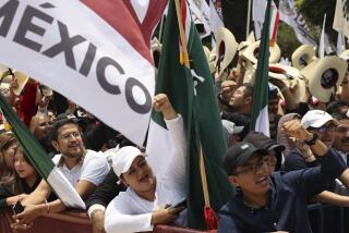 People cheer while listening to former Mayor Claudia Sheinbaum at a rally in Mexico City, Saturday, Aug. 26, 2023. 