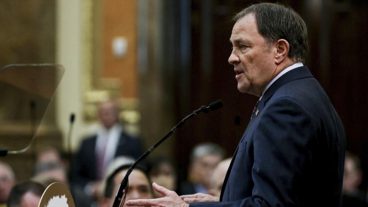 Utah Republican Gov. Gary Herbert: Finding a new way to cost the state money while delivering less to its residents.