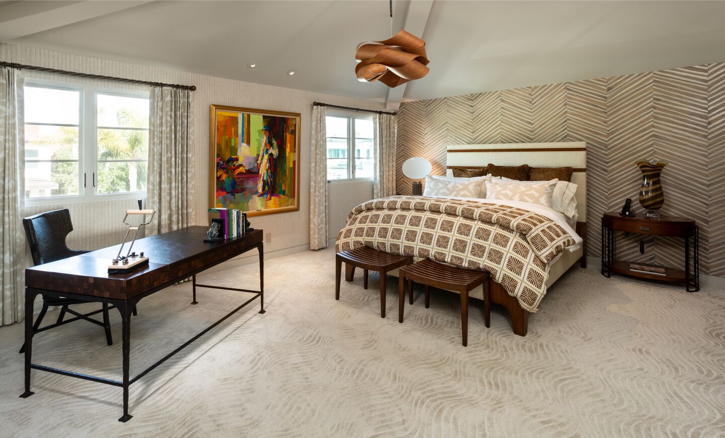 The bedroom.