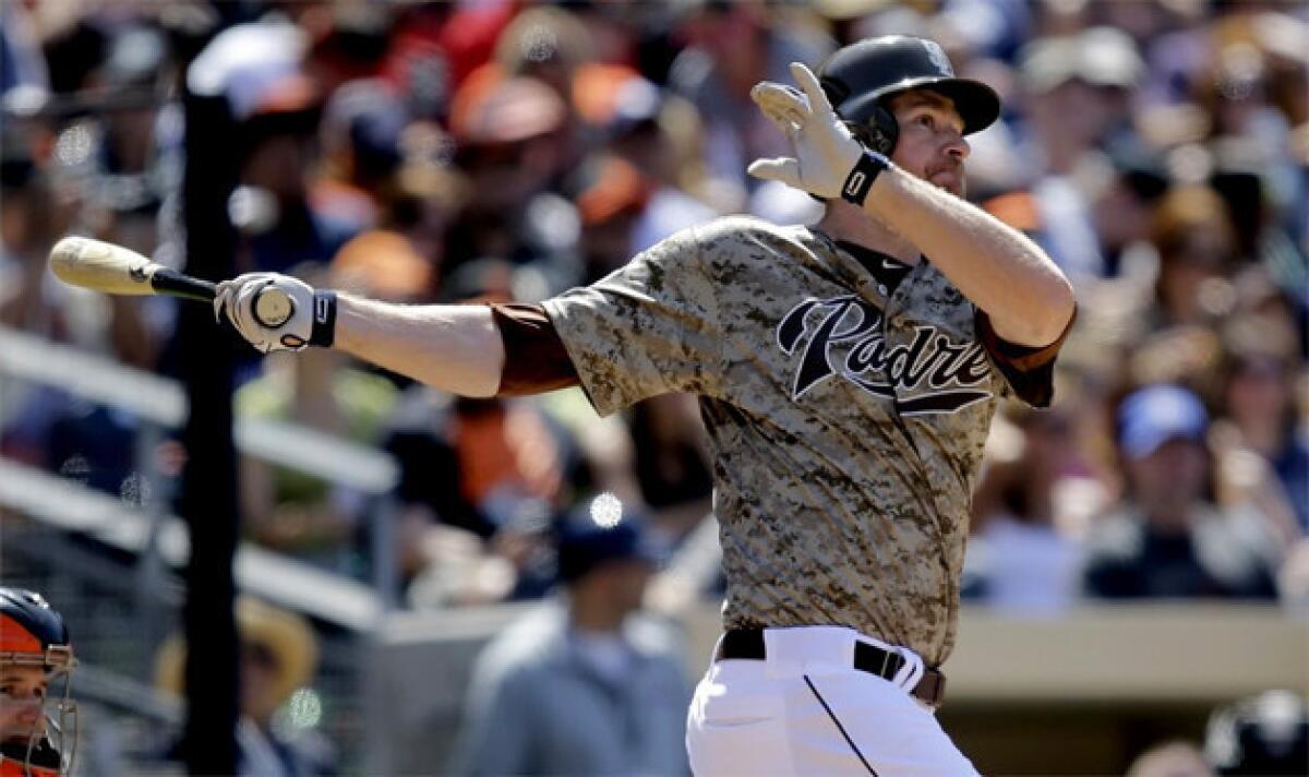 San Diego Padres third baseman Chase Headley is batting .276 with three home runs in 16 games this season.