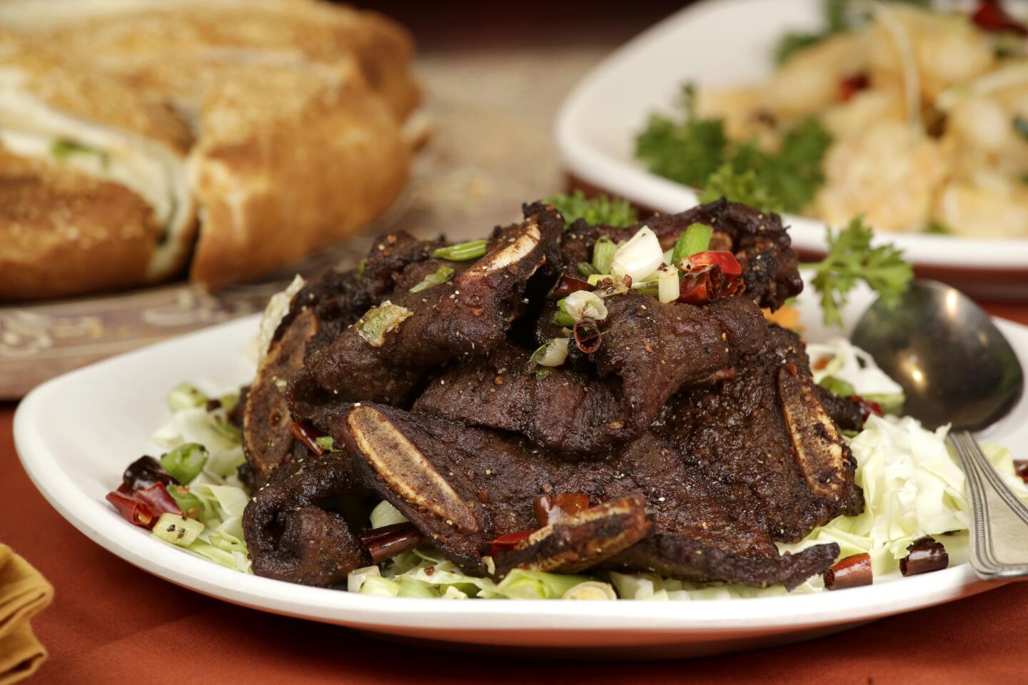 The short ribs, as served at Mas' Chinese Islamic Restaurant in Anaheim.