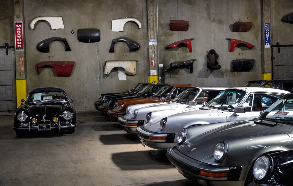 Porsches at Beverly Hills Car Club.