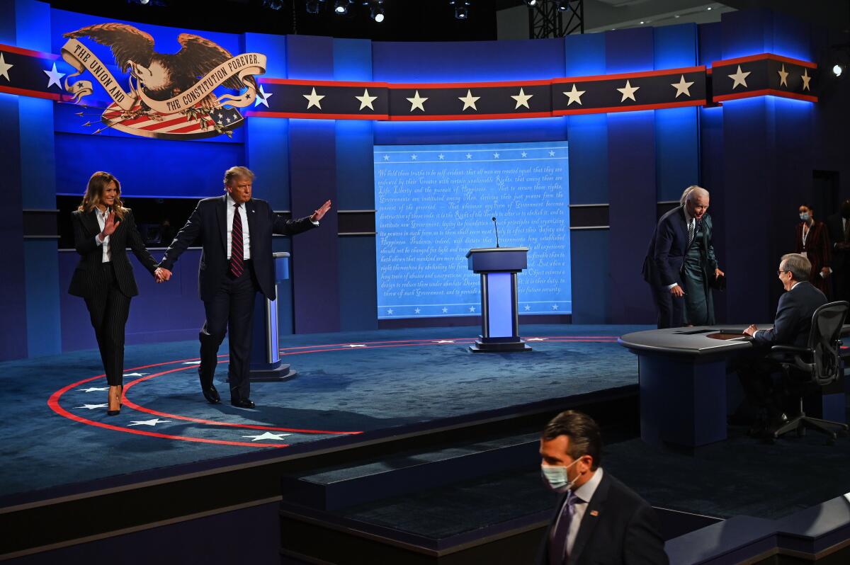 The scene during Tuesday's debate