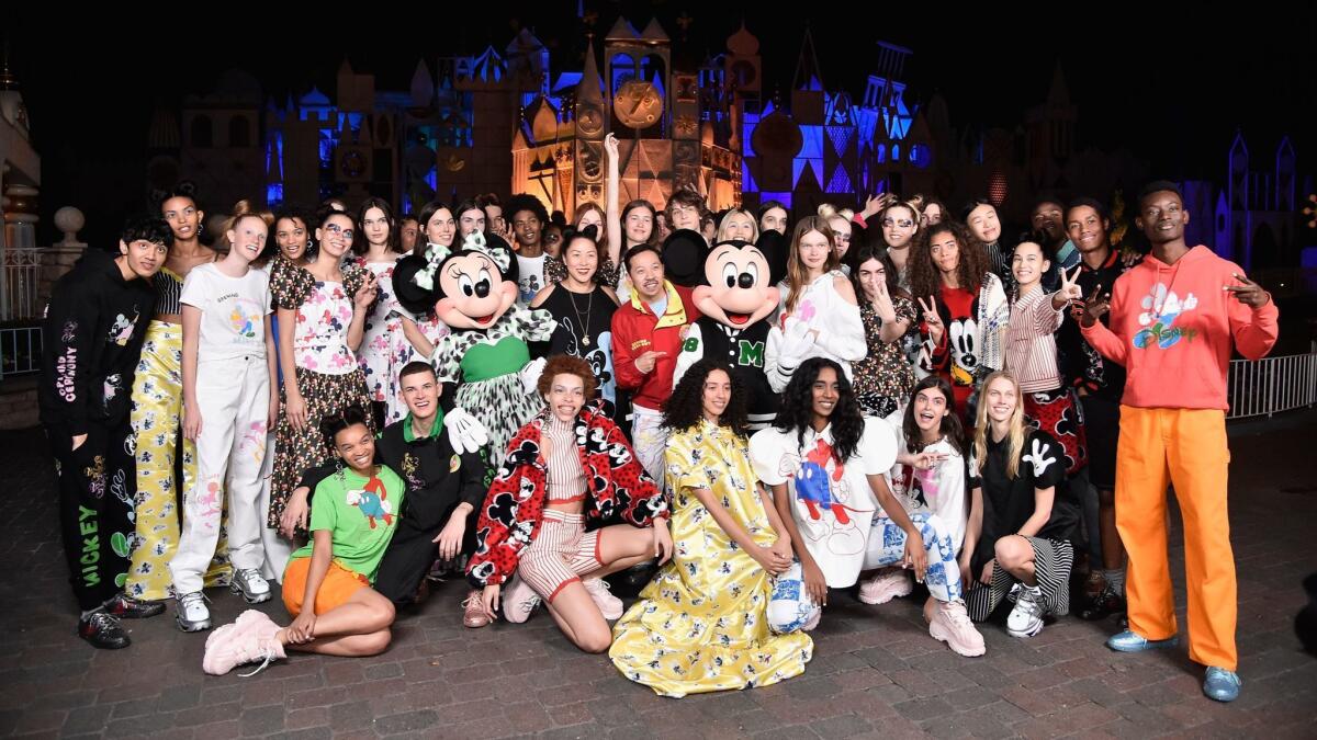 Disney kicks off "Mickey the True Original" campaign in celebration of Mickey's 90th anniversary with a fashion show featuring a Mickey-inspired collection by Opening Ceremony at Disneyland on March 7 in Anaheim.