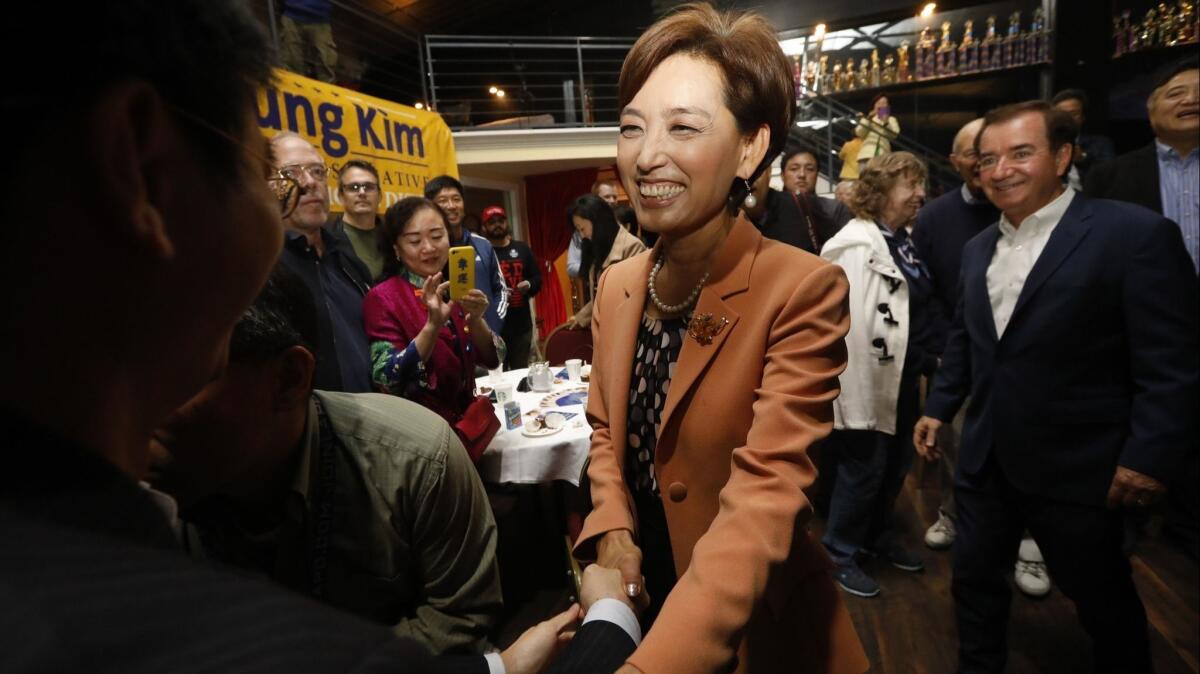 The election-night lead that Republican Young Kim of Fullerton established over Democrat Gil Cisneros in the 39th Congressional District could vanish as late ballots are counted.