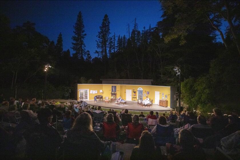 VOLCANO, CA - SEPTEMBER 03: The Volcano Theatre Company performed Noel Coward's "Hay Fever" to a nearly packed amphitheatre 