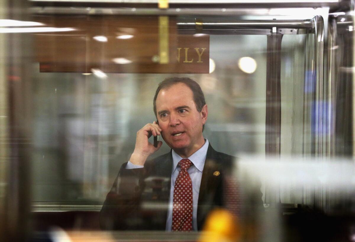 Rep. Adam Schiff (D-Burbank), shown in January, is seeking more federal funding to establish an earthquake early warning system.