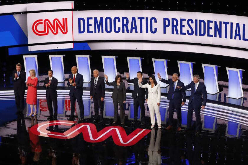 Democrats return to the debate stage Thursday night under a format that cut the field in half.