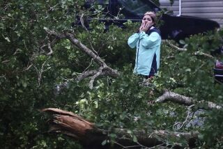 Zuram Rodriguez revisa los daños en torno a su casa rondante en Davie, Florida, el 28 de septiembre de 2022. (Joe Cavaretta/South Florida Sun-Sentinel via AP)