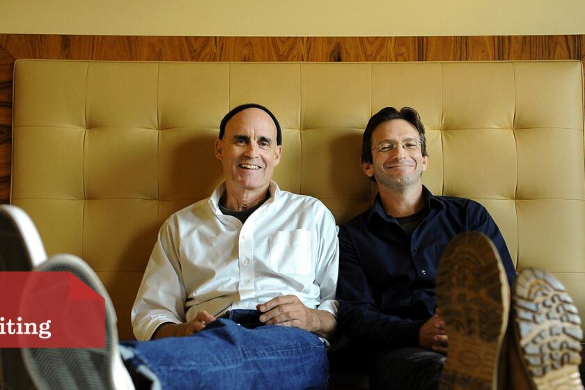 Screenwriters E. Max Frye, left, and Dan Futterman wrote "Foxcatcher," but they were never in the same room together.