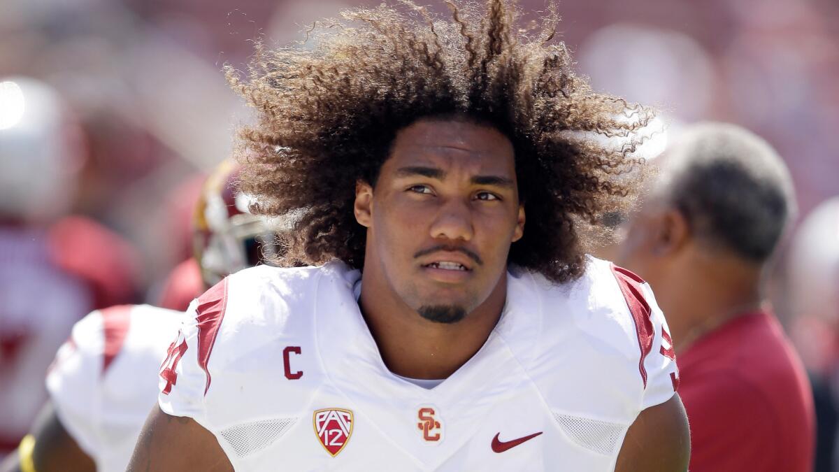 USC defensive lineman Leonard Williams has 18 tackles, a sack and an interception through the Trojans' first two games.