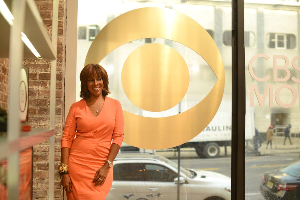 Co-anchor Gayle King on the set of "CBS This Morning" at the CBS Broadcast Center in Manhattan, NY.