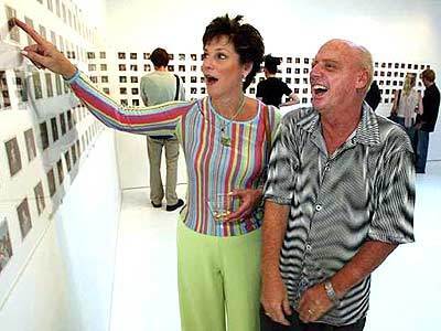 Actress Jana Robbins and Gary Lee Boas at his "Starstruck" exhibition.