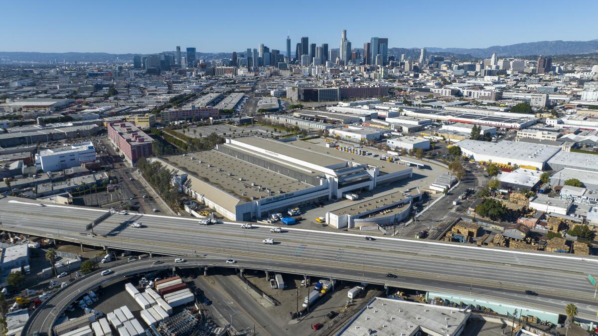 Caltrans crews make final preparations to reopen the 10 Freeway in downtown Los Angeles on Sunday.