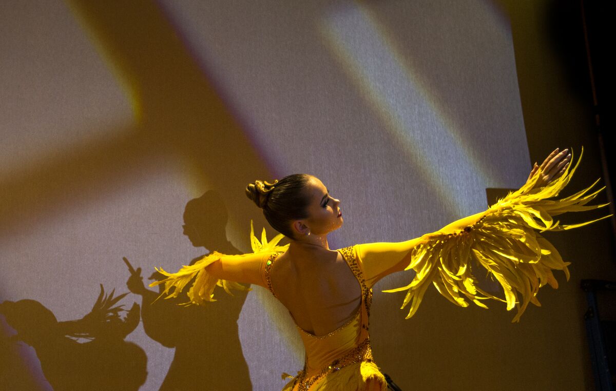 It's strictly ballroom in Costa Mesa as hundreds of dancers compete in