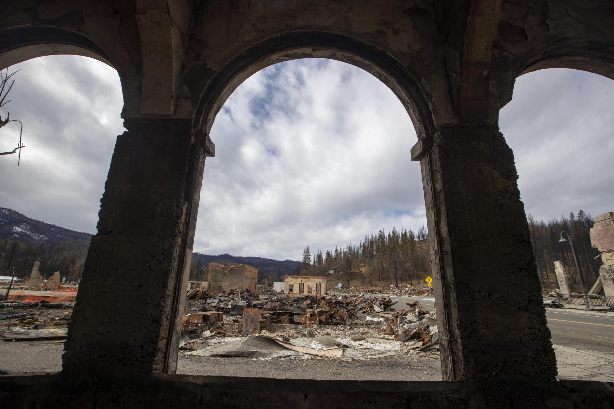 In Greenville, the Dixie fire left streets of empty lots where homes and businesses once stood. 