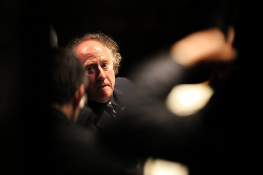 Jeffrey Kahane, shown conducting a Los Angeles Chamber Orchestra concert last fall, led the ensemble in its season opening concert of Derrick Spiva, Beethoven and Schubert on Saturday night.