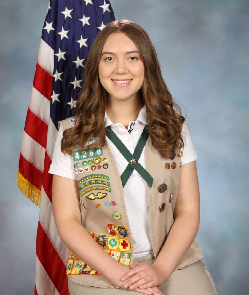 Caitlyn Williams is a recipient of the Girl Scouts' Gold Award.