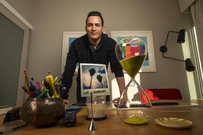 BEVERLY HILLS, CA-JANUARY 12,2024:Alex Baskin, the executive producer of "Vanderpump Rules," is photographed inside his office at his home in Beverly Hills. The television series returns for its 11th season. (Mel Melcon / Los Angeles Times)