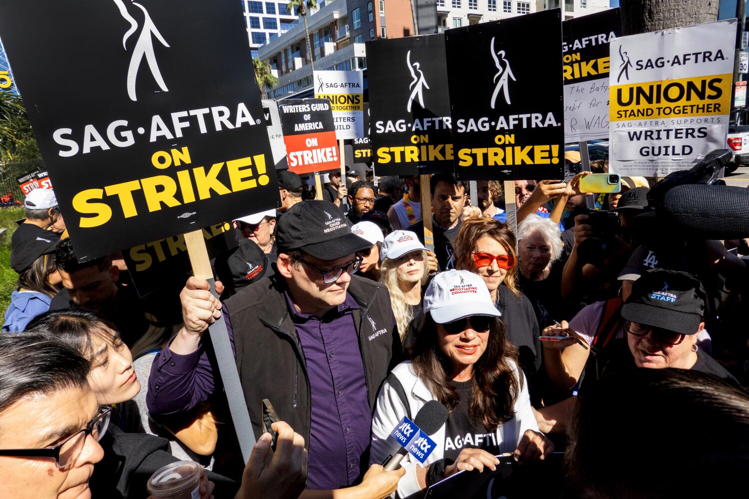 On Labor Day, Hollywood guild leaders tout union solidarity 