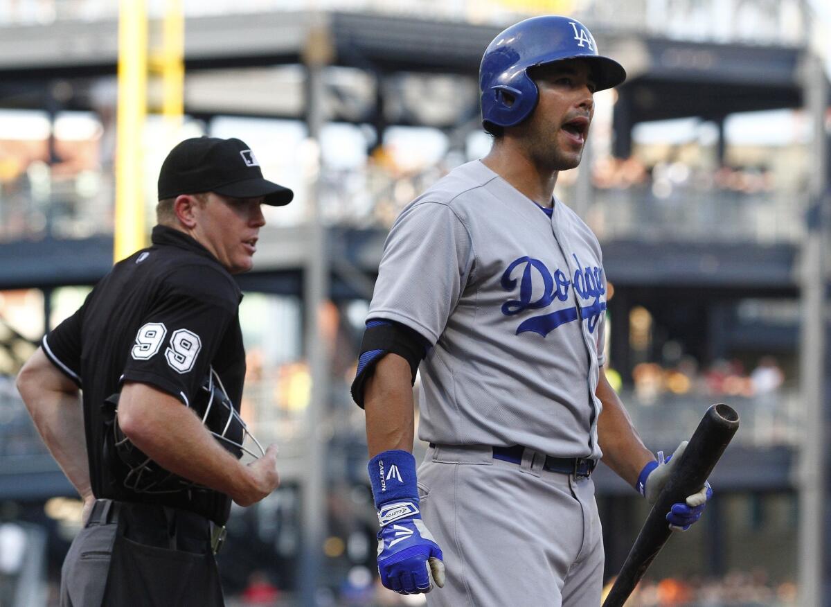 Dodgers outfielder Andre Ethier has made just four starts in the team's last 20 games.