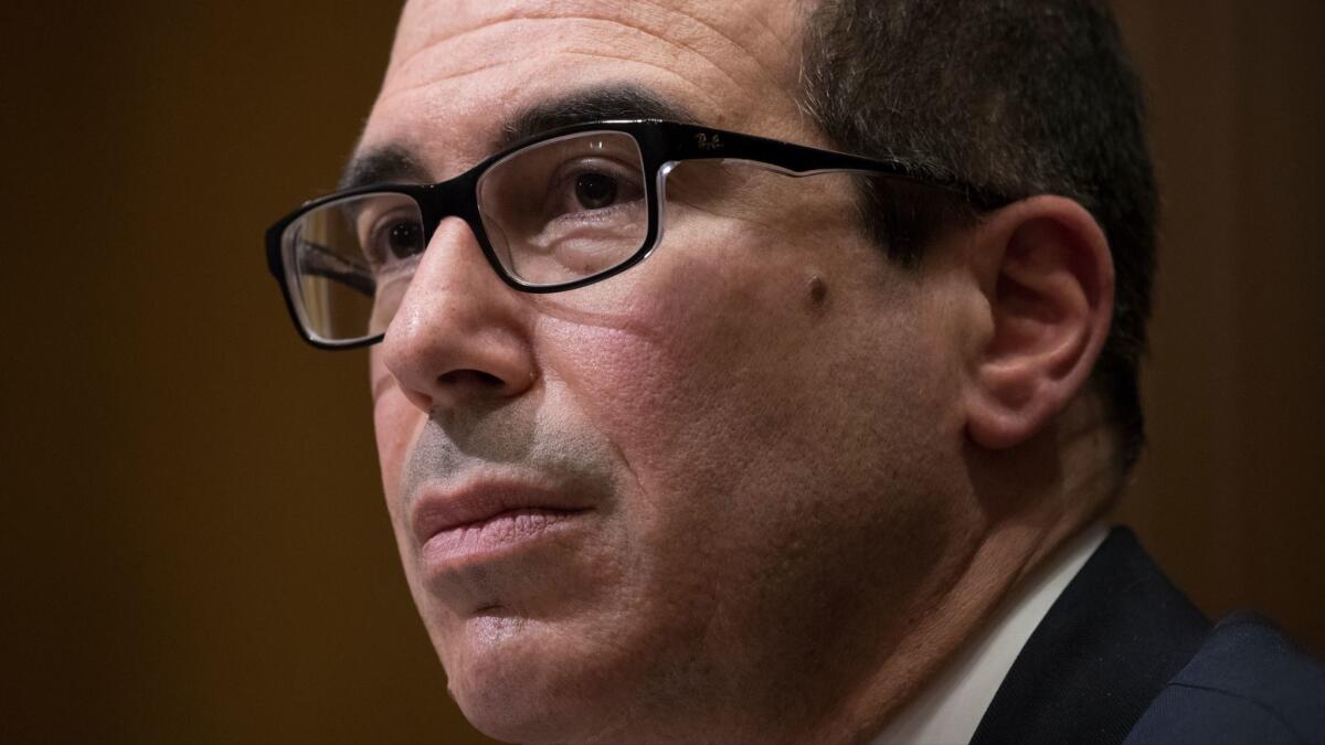 Steven Mnuchin becomes one of President Trump’s top Cabinet officers.