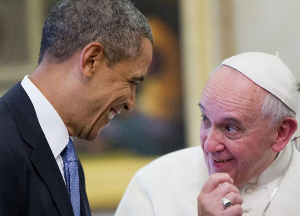 President Obama meets with Pope Francis on March 27 at the Vatican.