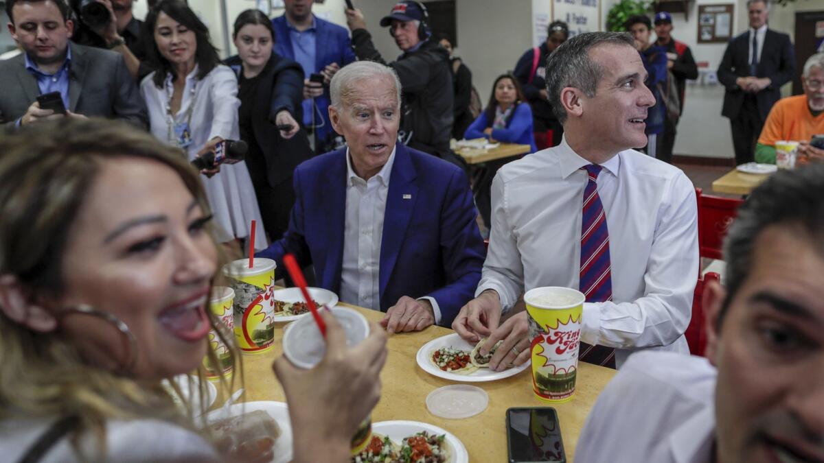 Joe Biden and Eric Garcetti