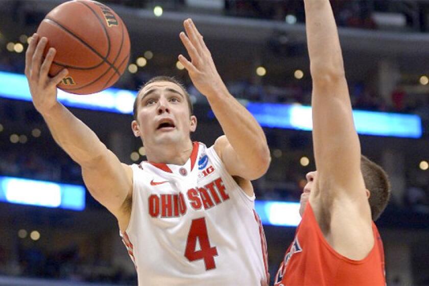 Ohio State guard Aaron Craft is averaging 10.1 points per game for the Buckeyes who will face Wichita State in the West Regional final on Saturday.