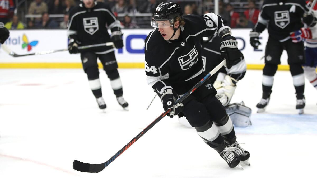 Rookie Matt Luff scored the Kings' only goal during a loss to Montreal on Tuesday at Staples Center.