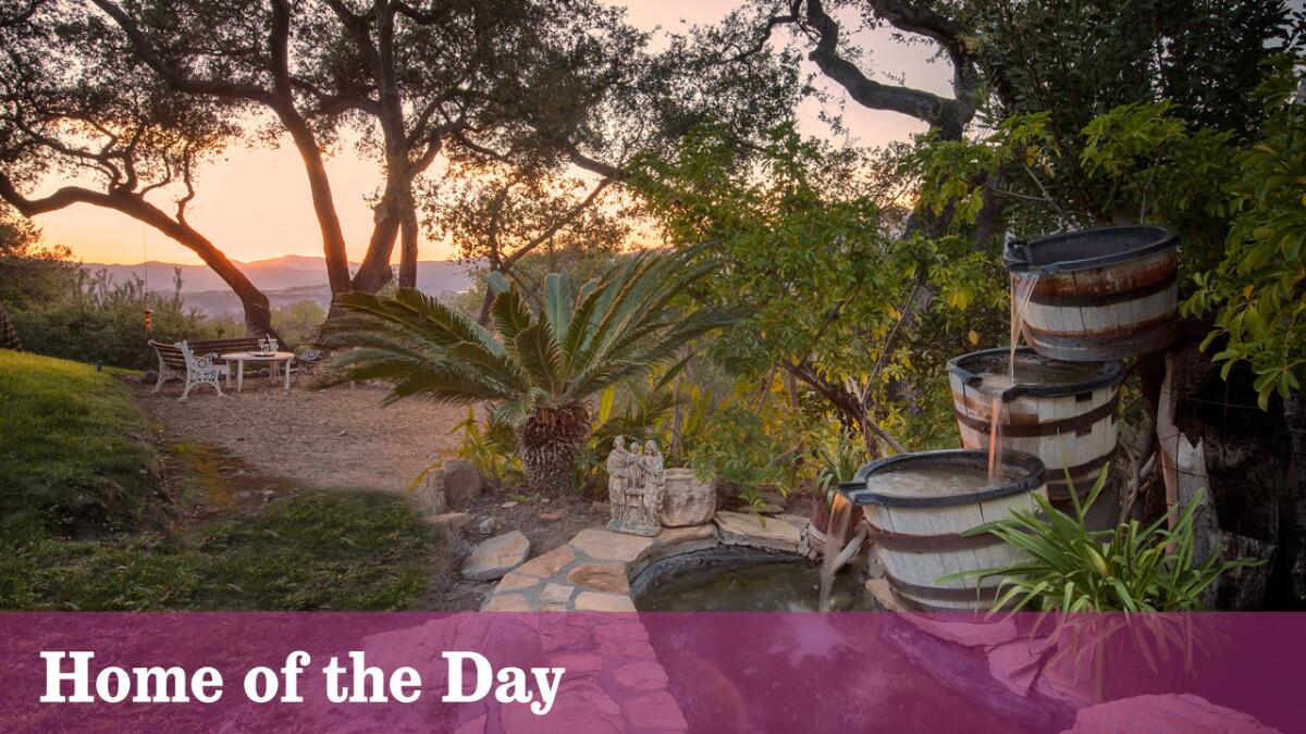 Views take in Lake Casitas and the Topa Topa Mountains at this $3.5-million retreat in Ojai.
