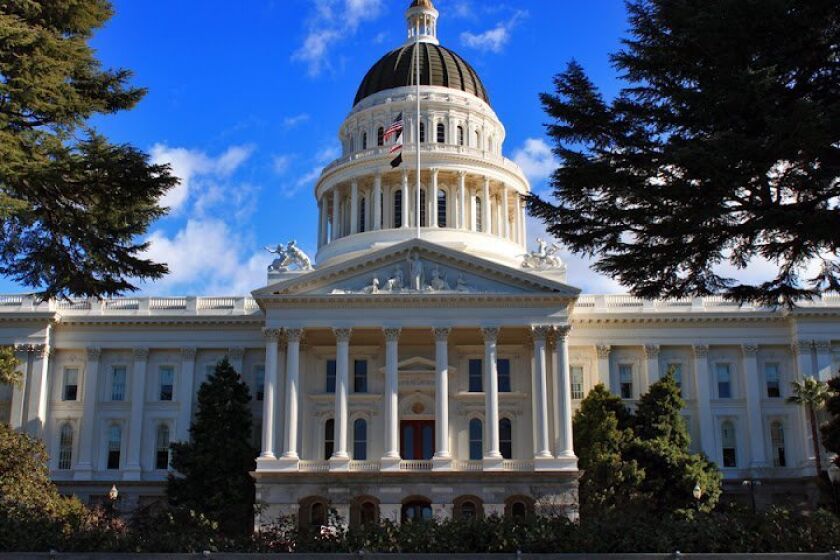 Iconic index image of state capitol building in Sacramento, the capital of California.