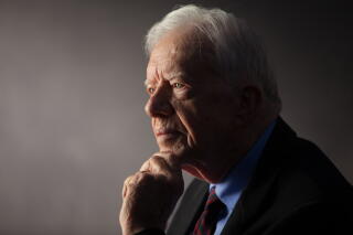 Former President Carter being interviewed for "The Presidents' Gatekeepers" project in 2011.