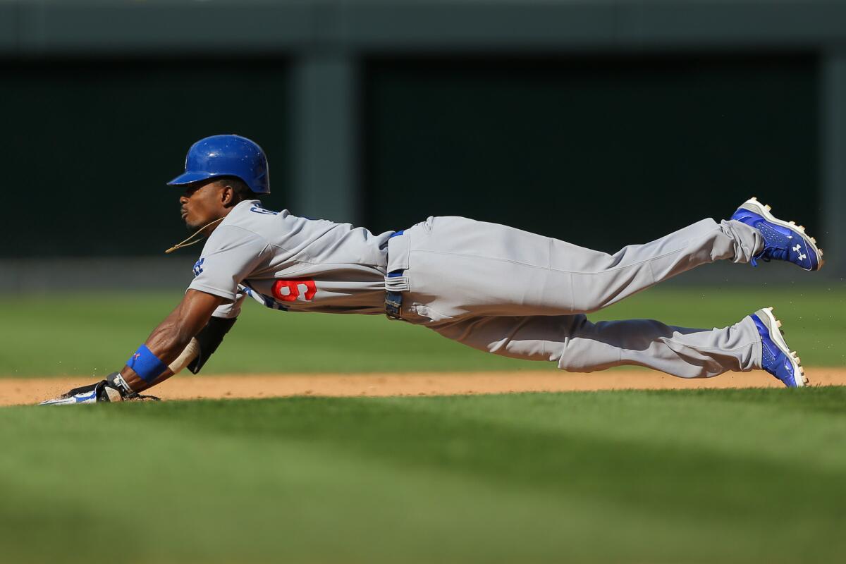 Dee Gordon leads all major leaguers with 42 steals and nine triples.