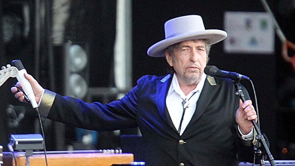 Bob Dylan performs in Carhaix, France, in 2012.