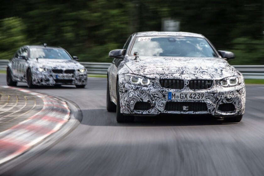 Bmw Reveals M3 And M4 Turbocharged Engine Los Angeles Times