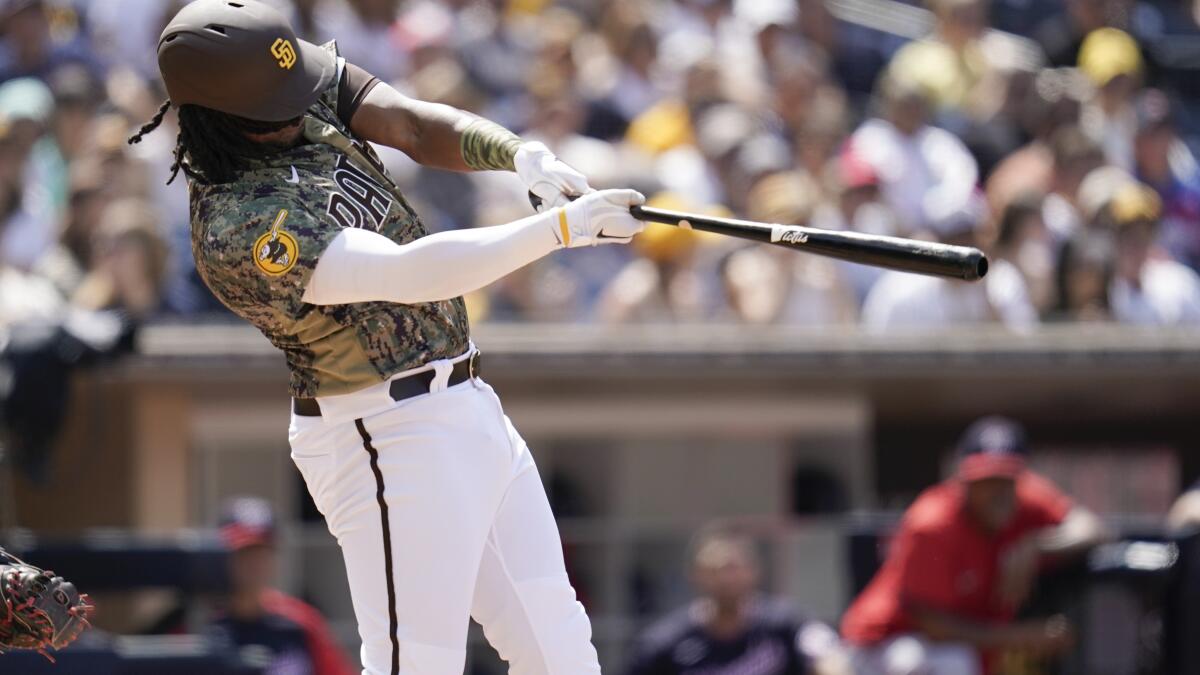 Bell hits 2-run HR, Manaea goes 7, Padres top Nationals 2-1 - The San Diego  Union-Tribune