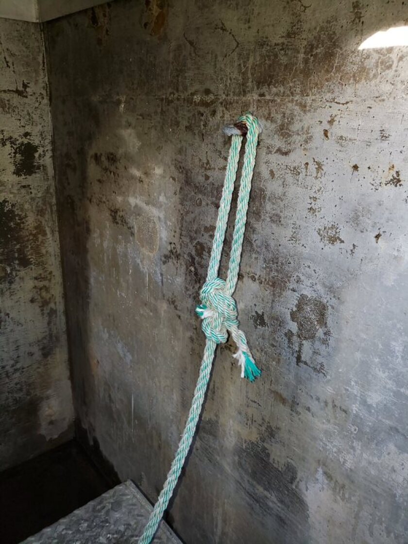 Rope involved in the Poway water crisis of late November, 2019