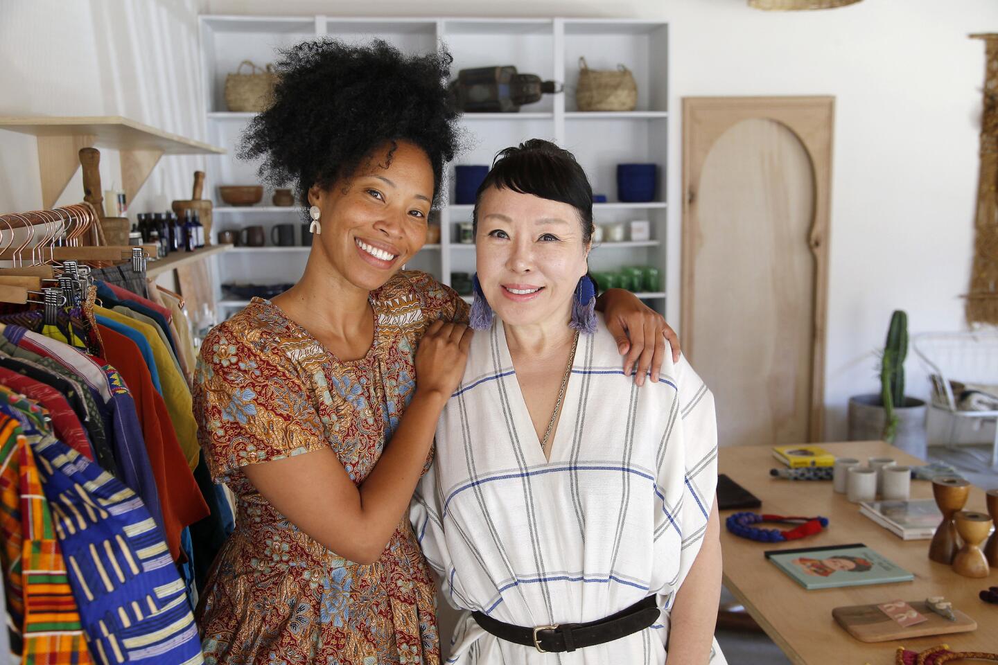 Mariko Mckittrick says her new boutique Marikoko in Leimert Park is an ode to her travels to Morocco and the "wanderlust that inspired my mom [Akiko Yamaguchi]."