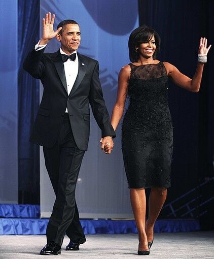 First Lady Michelle Obama turned to Jason Wu -- one of her go-to designers -- for this detailed black sleeveless dress she wore to the Congressional Black Caucus Foundation's Annual Phoenix Awards on Sept. 26, 2009.