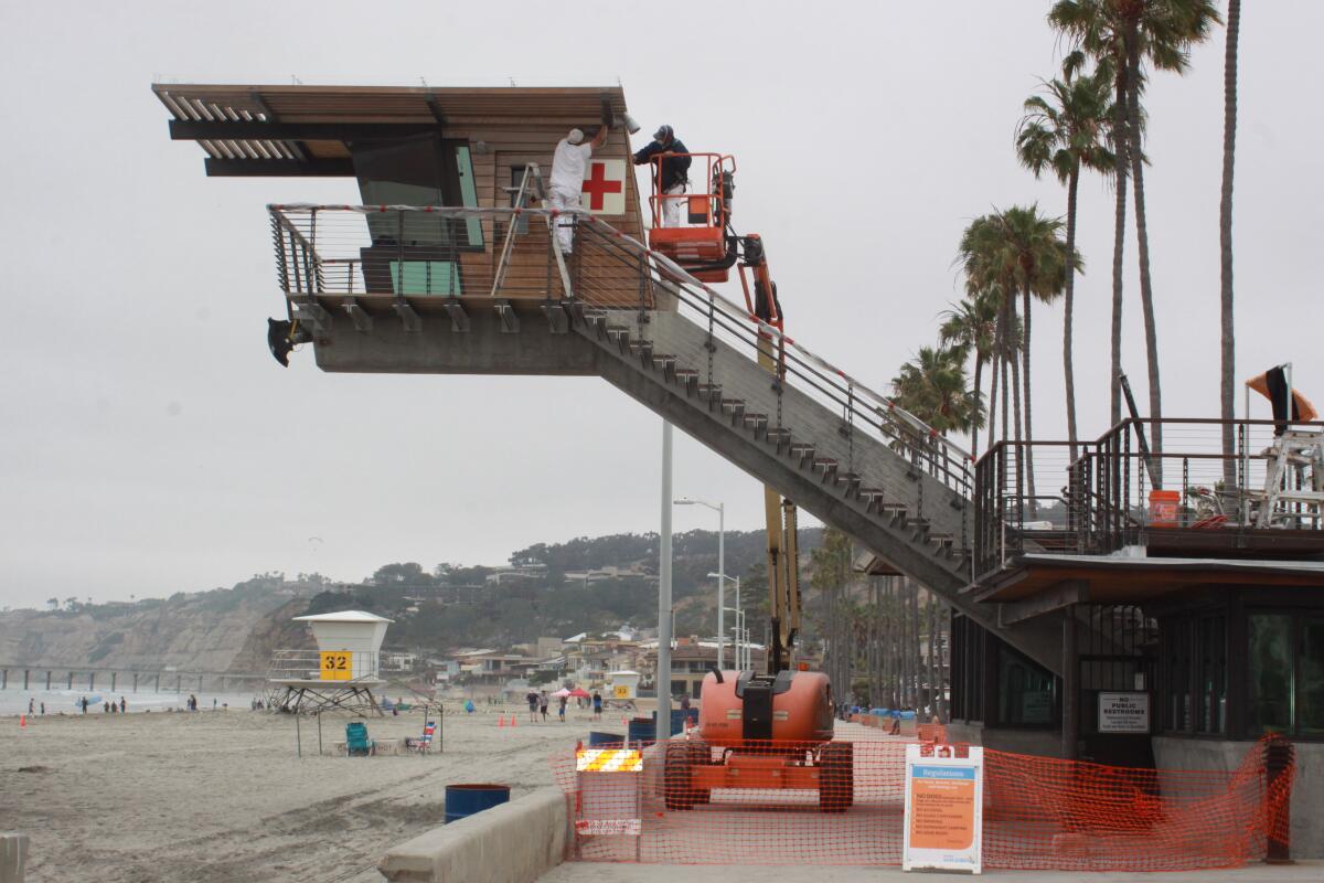 The La Jolla Shores lifeguard tower is where many of this year's Hardy Award winners are stationed.